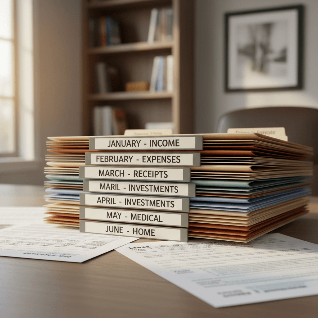 Tax documents organized by category