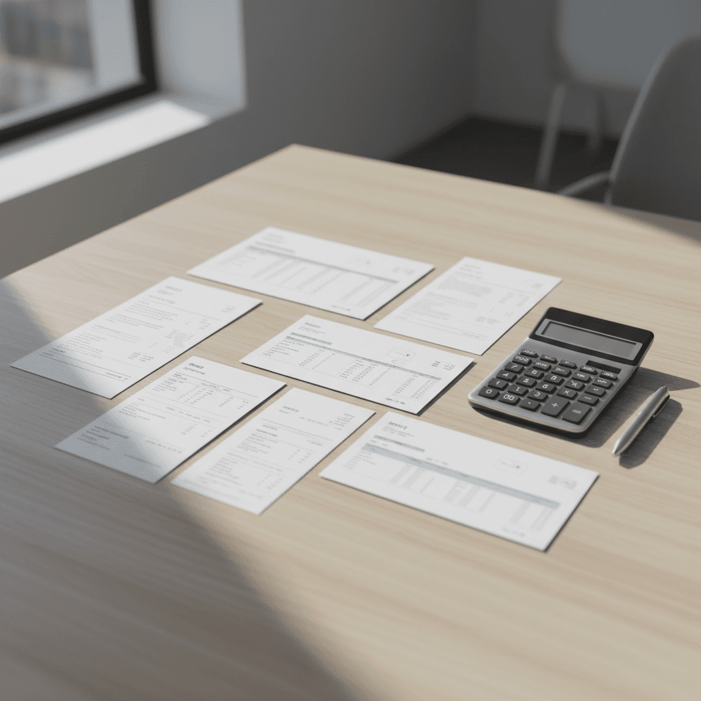 Accounts payable and receivable invoices