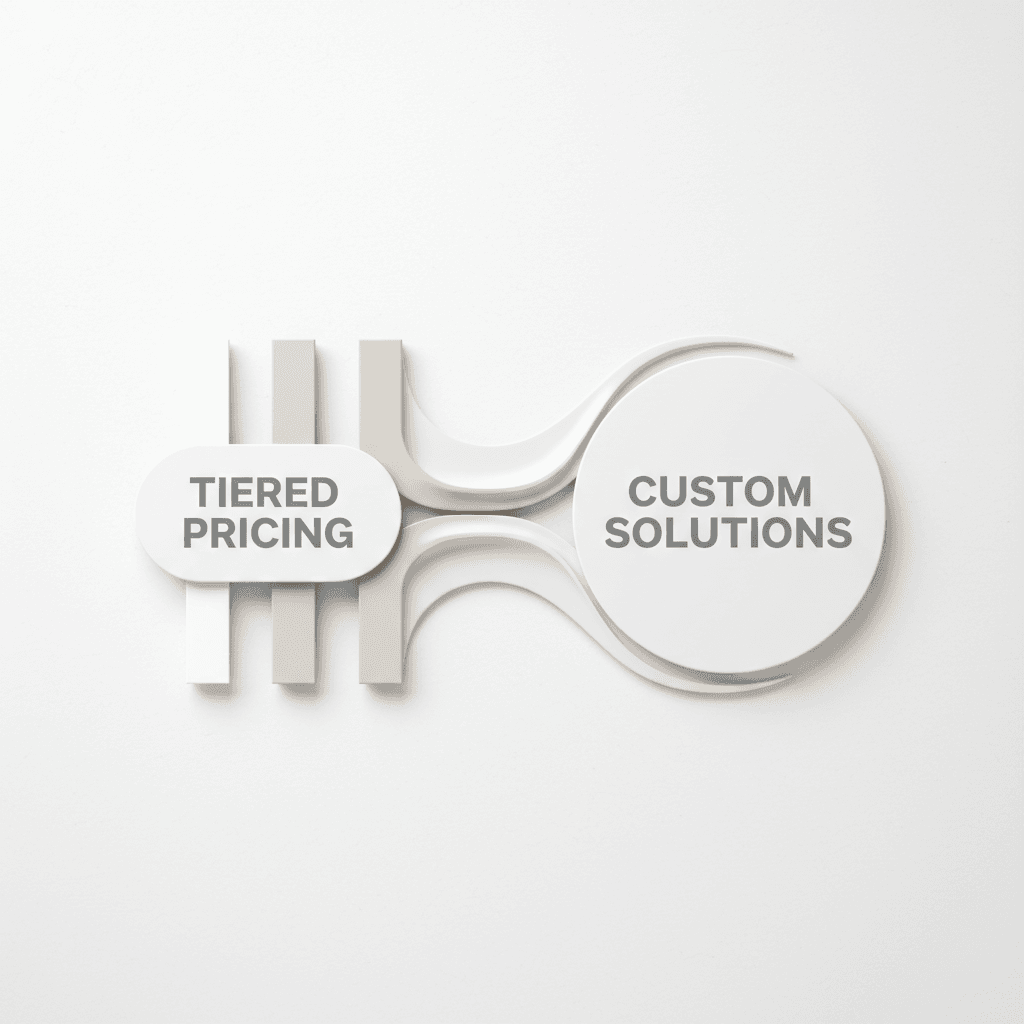 Geometric design with structured columns transitioning into a flexible shape for bookkeeping services.